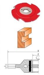 Rouge peint T.C.T carbure Shaper Cutters, rainurage Cutter dans # 45 acier au carbone