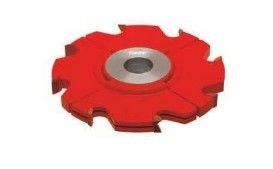 Rouge peint 8 dents TCT 3PCS rainurage couteaux de toupie pour la fabrication de profil de porte réglables