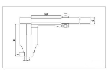calibre d'acier inoxydable de calibre vernier de précision de 0-1000mm avec les mâchoires simples de graine