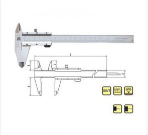 Ouvrez le calibre vernier résistant des manières 0-150mm du bloc quatre avec les échelles métriques