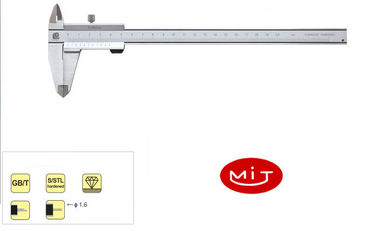 parallaxe résistante en acier de biseau de calibre vernier de manières mono du bloc quatre de 0-300mm - type libre