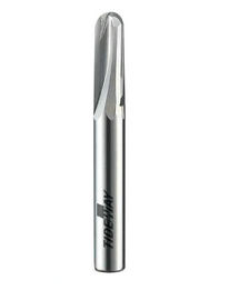 Micro de deux de cannelure droite bits de Ballnose - peu solide de carbure de commande numérique par ordinateur de grain pour couper le bois, stratifié, pierre artificielle