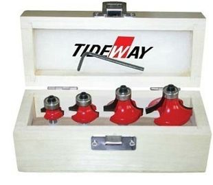T.C.T Router bits définit le jeu de 4, 45 en acier #carbon